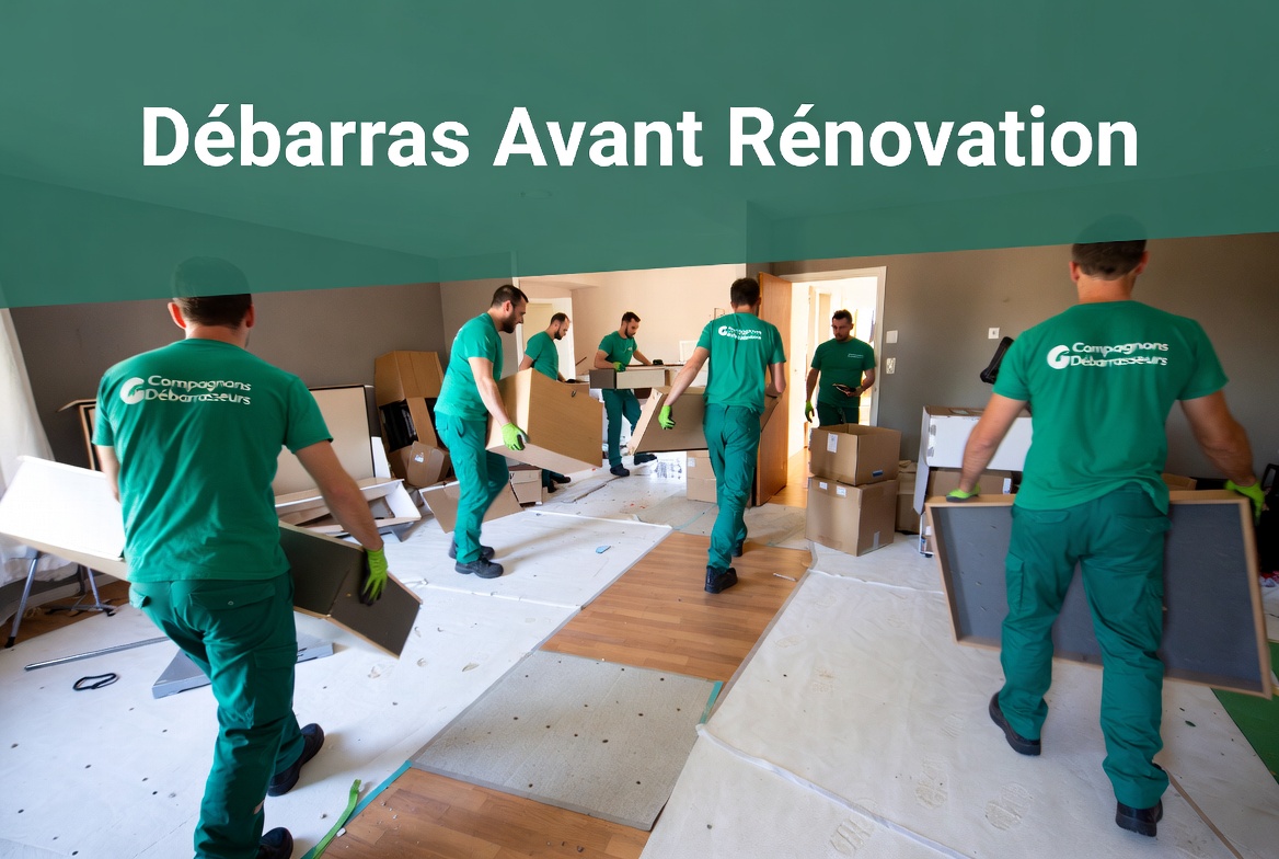 Débarras avant rénovation - Vidage et protection du chantier
