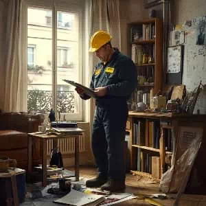 Professionnel effectuant un vidage maison Reims pour vider gratuitement