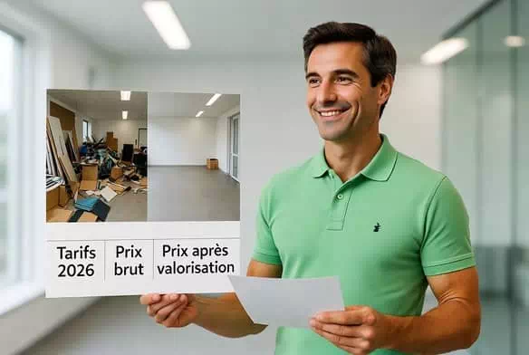 Exemples concrets de tarifs débarras 2026 avant et après valorisation